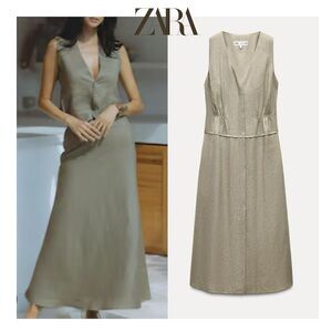 Zara Linen Dress ZW Collection - New 🎁✨